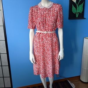 Vintage puccini lace peter pan collar dress